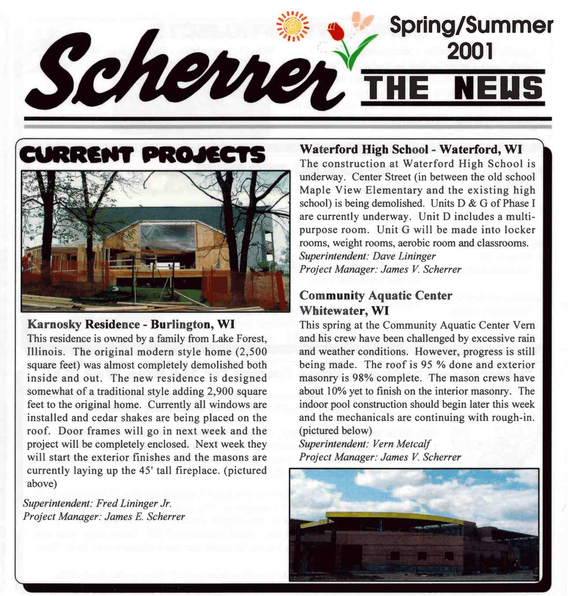 Summer 2001 Scherrer the News 1