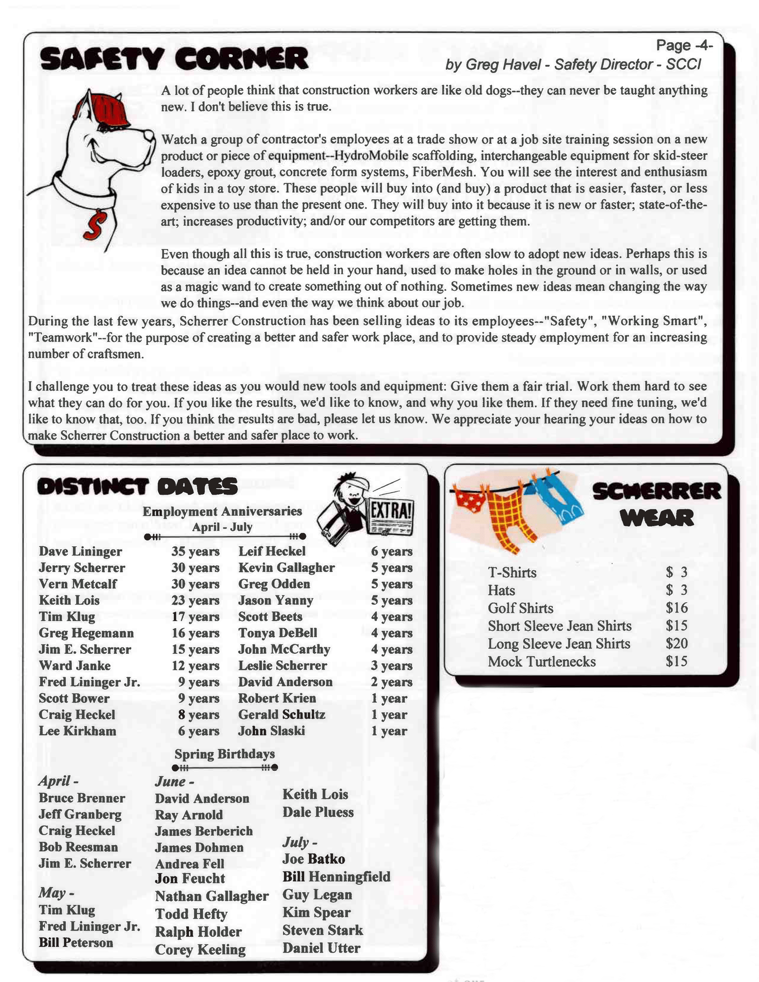 Summer 2001 Scherrer the News 4