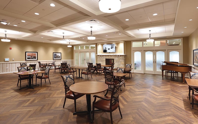 Healthcare construction - assisted living facility cafeteria