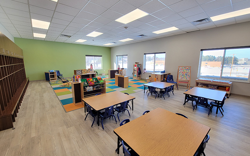 Childcare building interior