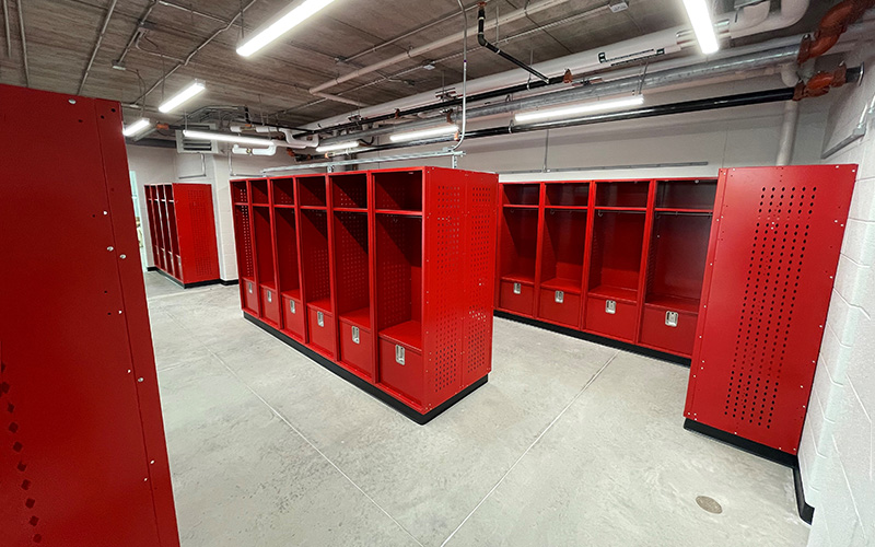 Fire station design and construction locker room