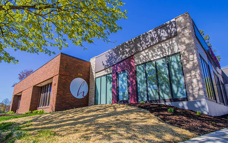 Healthcare building addition exterior view