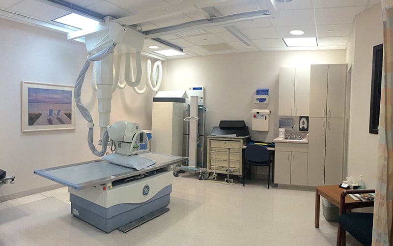 Healthcare facility design and construction for Aurora - x-ray room