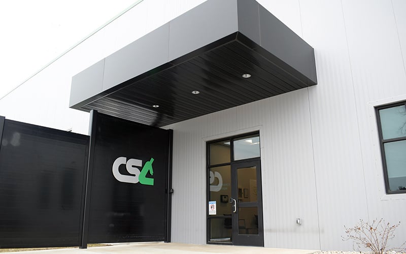 Industrial building construction CSL entrance