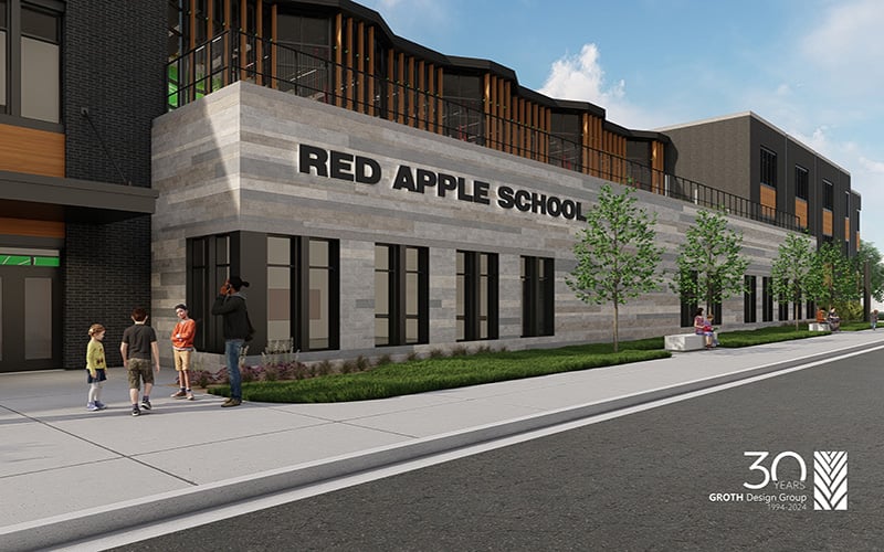 school-construction-RUSD_Red Apple K-8_Front Sign